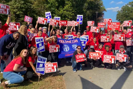 CWA at UAW picket line in Tappan, NY