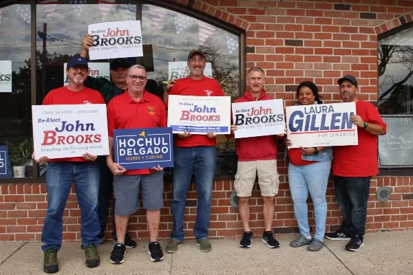 CWA Locals 1104 and 1109 canvassing for John Brooks and Laura Gillen