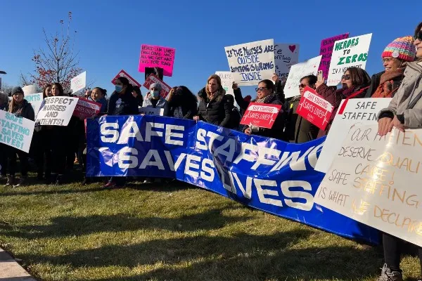 CWA Local 1091 NJNU Members rally for safe staffing
