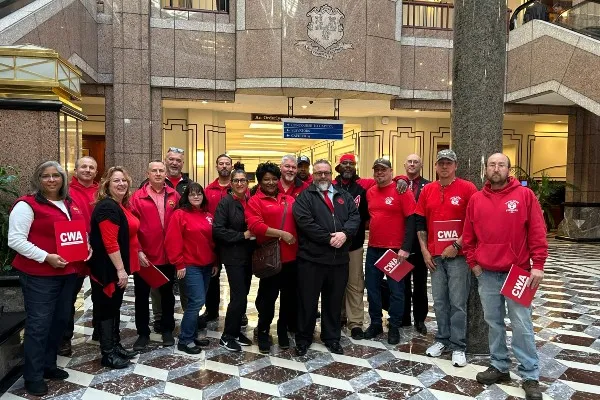 CWA Local 1298 members at the Capitol in Hartford, CT