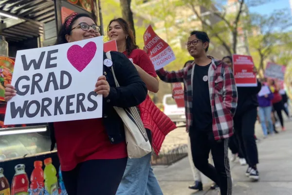 Fordham grad workers walkout