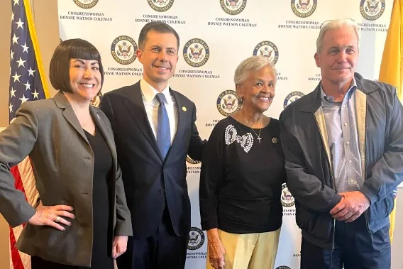 Pete Buttigieg visit with labor leaders in NJ