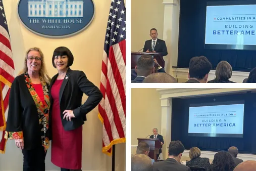 CWA Local 1036's Michele Liebtag at the White House