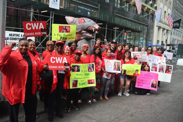 CWA Local 1180 group picture at CWA 1180-Bird Union rally