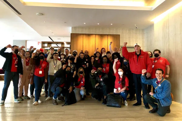 CWA Local 1400 members who are tech workers at ActBlue