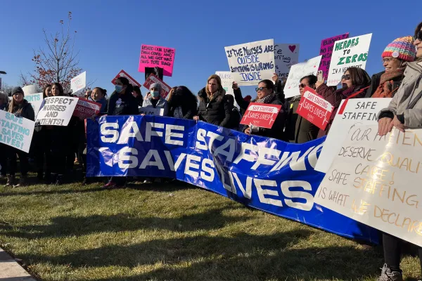 CWA Local 1091 New Jersey Nurses Union rally for a fair contract and safe staffing, 2022