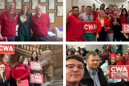 CWA New York members lobbying in 2024