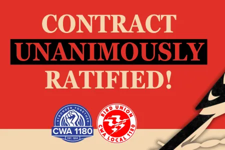 CWA 1180 Bird Union contract ratified
