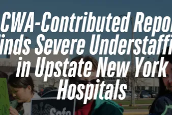 graphic with Safe Staffing Saves Lives sign