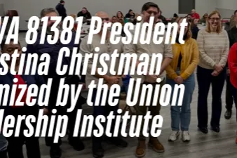 IUE-CWA 81381 President Christina Christman recognized by Union Leadership Institute