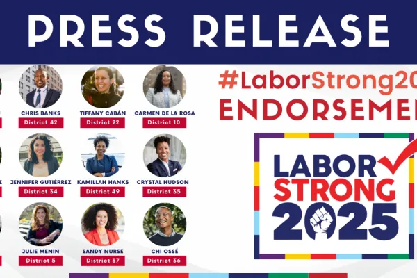 Press Release graphic for Labor Strong