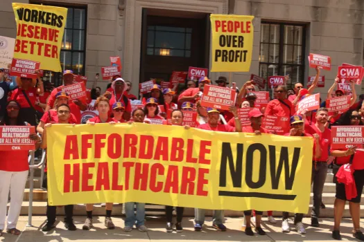 CWA Healthcare fight New Jersey