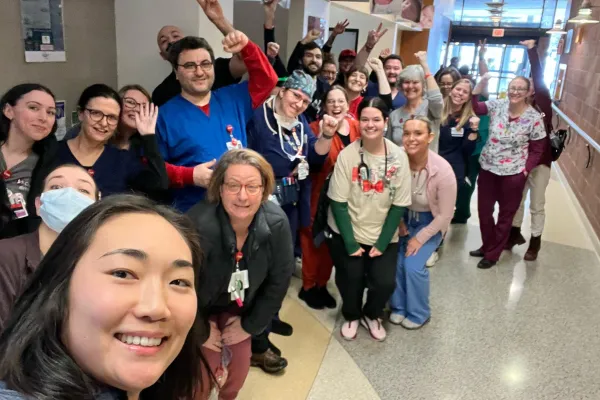 Nurses at Cayuga Medical Center organizing with CWA