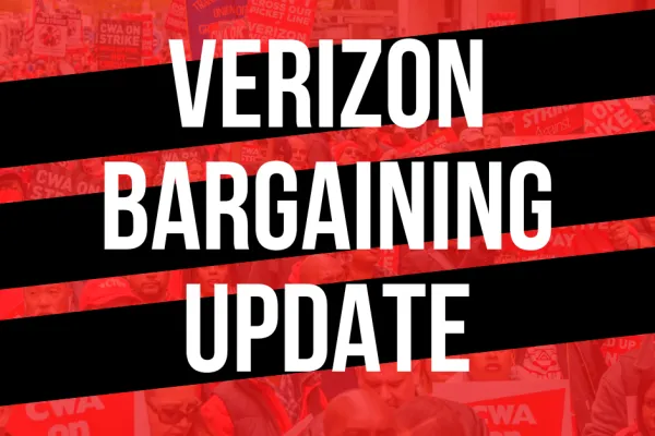 Verizon CWA Bargaining update graphic