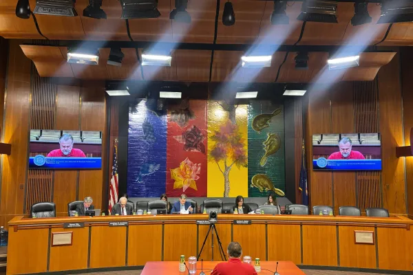 CWA Local 1104's Nick Hoh testifying at NY Assembly Standing Committee On Corporations, Authorities, and Commissions