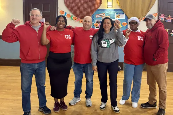 CWA Locals 1037 and 1038 with Analilia Mejia