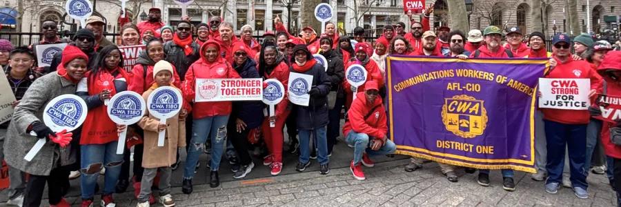 CWA District 1 at NYC Stop the Cuts Rally