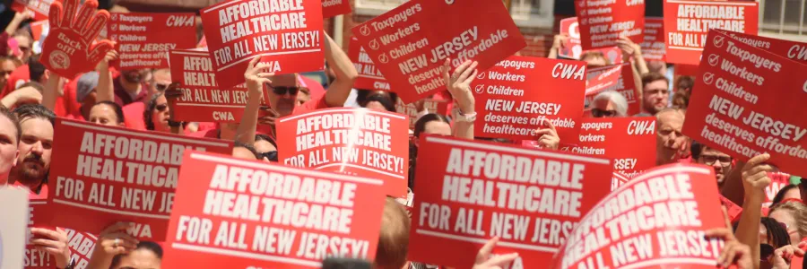 CWA members in NJ fight for affordable healthcare