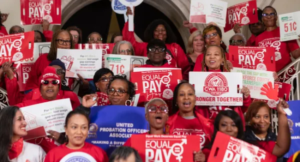 Local 1180 Calls for Action on Equal Pay Day | CWA District 1