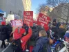 CWA Local 1101 and District 1 members rally with NYSNA members