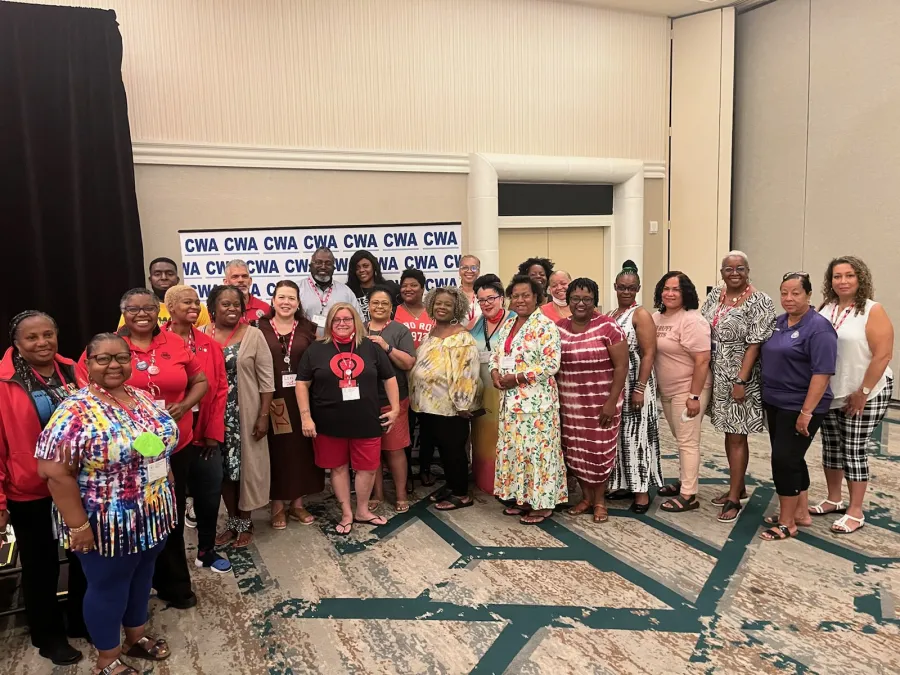 Group photo of CWA District 1 members of the CWA Human Rights Committee