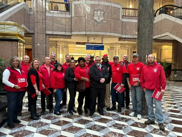 CWA Local 1298 members at the Capitol in Hartford, CT