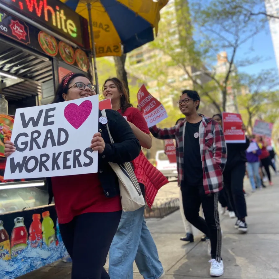 Fordham grad workers walkout