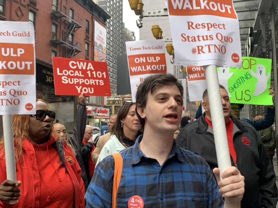 CWA-NewsGuild Times Tech Guild Picket