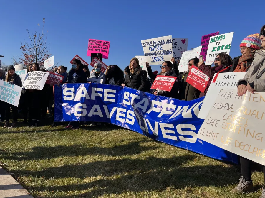 CWA Local 1091 New Jersey Nurses Union rally for a fair contract and safe staffing, 2022