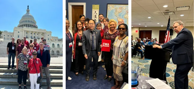 CWA District 1 members in Washington, DC for the CWA Legislative and Political Action Conference