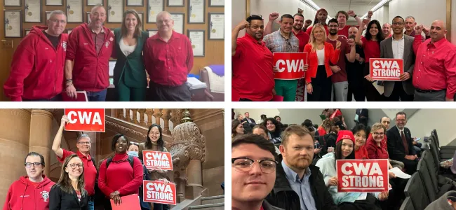 CWA New York members lobbying in 2024