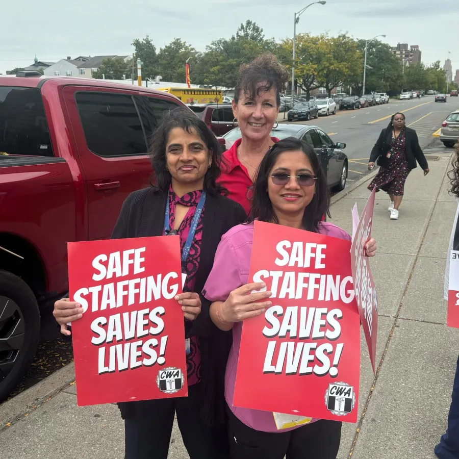 CWA Locals 1031 and 1091 rallying for Safe Staffing in NJ