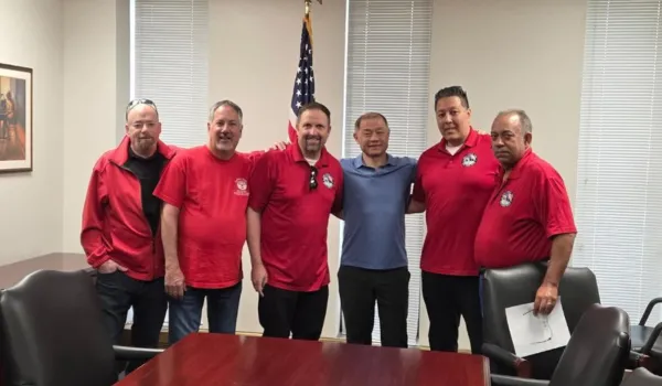 CWA Local 1101 with NY State Senator John Liu