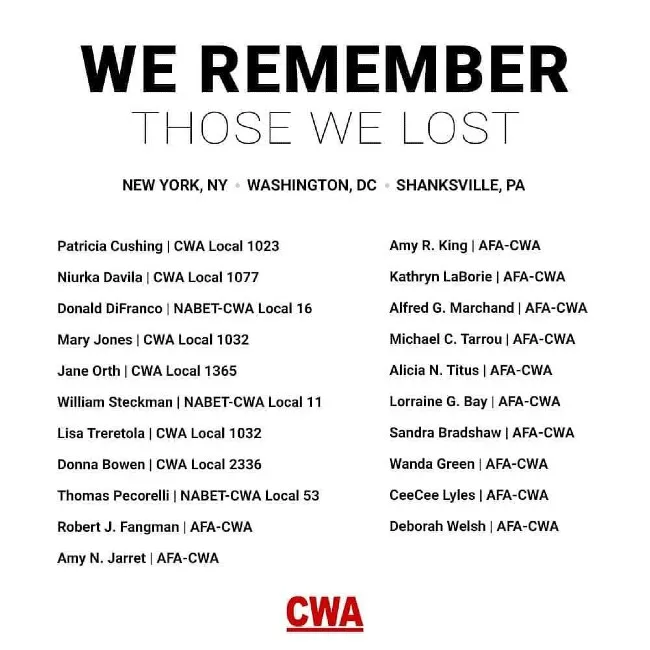 CWA September 11 memorial