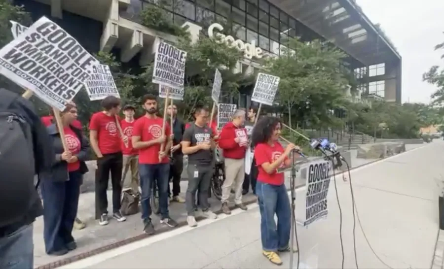 Alphabet Workers Union rally