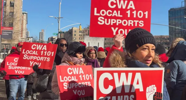 CWA supporting striking NYSNA nurses in NYC