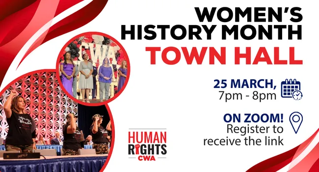 CWA Womens history month town hall