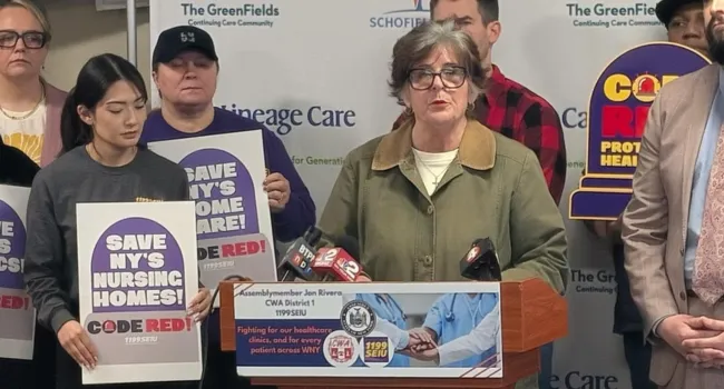 Western NY press conference on hospital funding, tax fairness