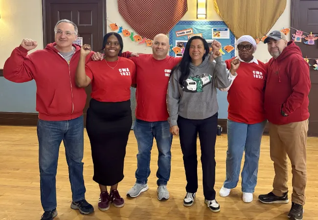 CWA Locals 1037 and 1038 with Analilia Mejia