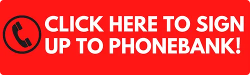 graphic with "click here to sign up to phonebank"
