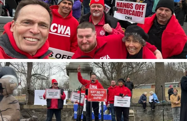 CWA Local 1103 stop the cuts rally Tarrytown