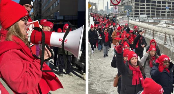 CWA NYSNA picket line support