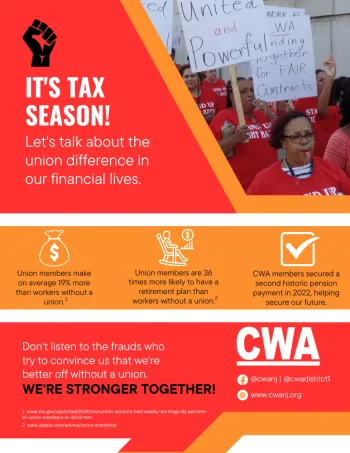 Tax season union financial difference flyer